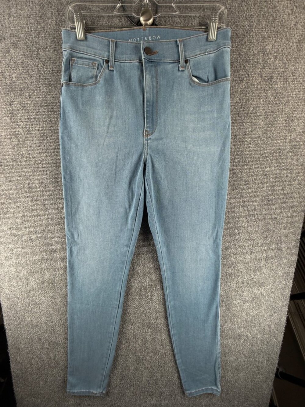 Mott & Bow Jeans Women 30x30 High Rise Skinny Light Wash Stretch Soft ACTL 28X30